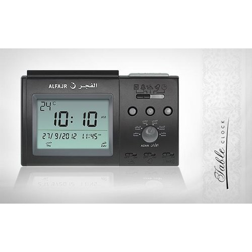 Shov Ezan Saati Gebedsklok Zilver - Automatische Azan, Qibla Kompas, Hijri Kalender & Wekker