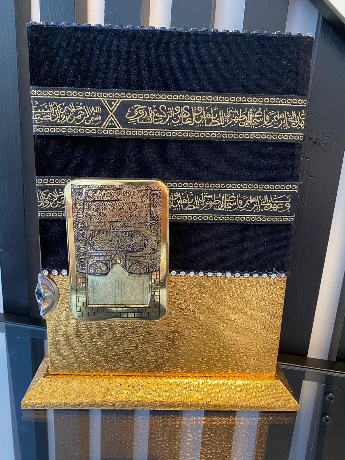 Koran met staande opberg houder Grijs - Islamitische Boekhandel Refah