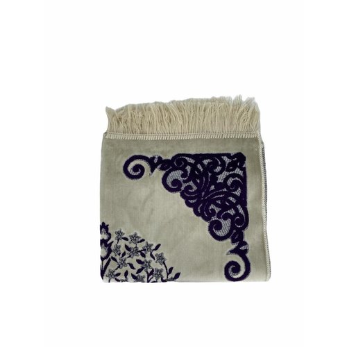 Velvet prayer rug with glitter - purple Velvet prayer rug with glitter - purple