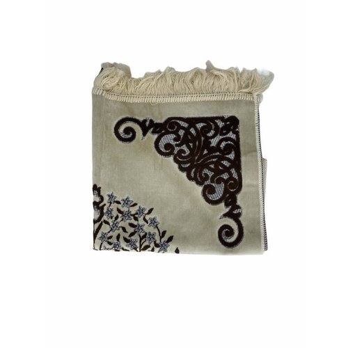 Fluwelen gebedskleed met glitters - Bruin Fluwelen gebedskleed met glitters - Bruin