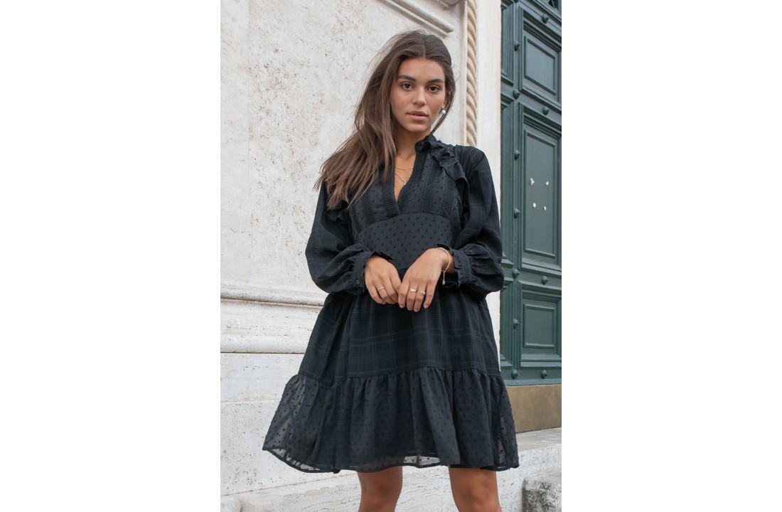 Avery Mini Tape dress black