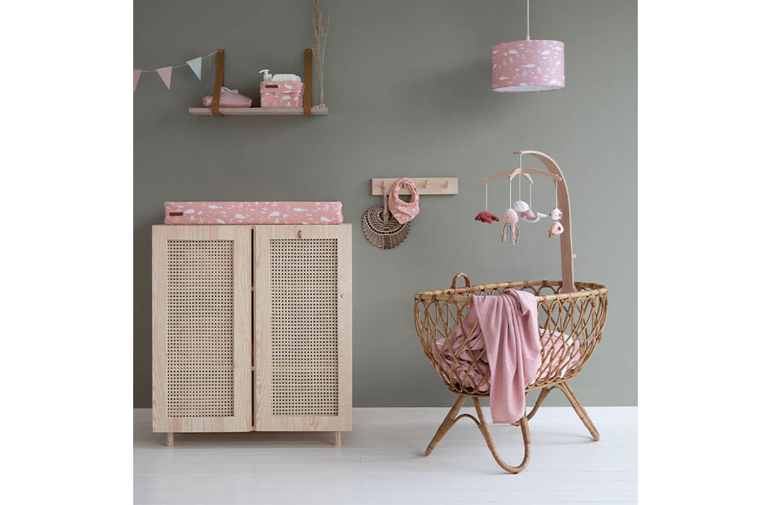 Houten muziekmobiel Ocean Pink
