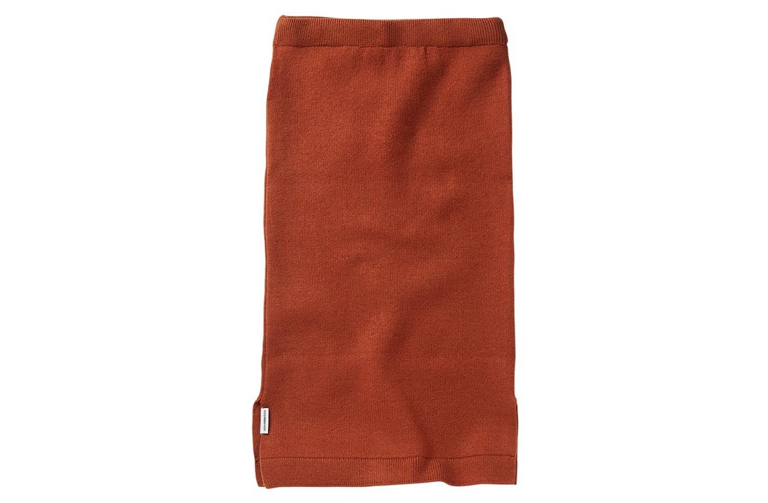 Fine knit skirt dark ginger