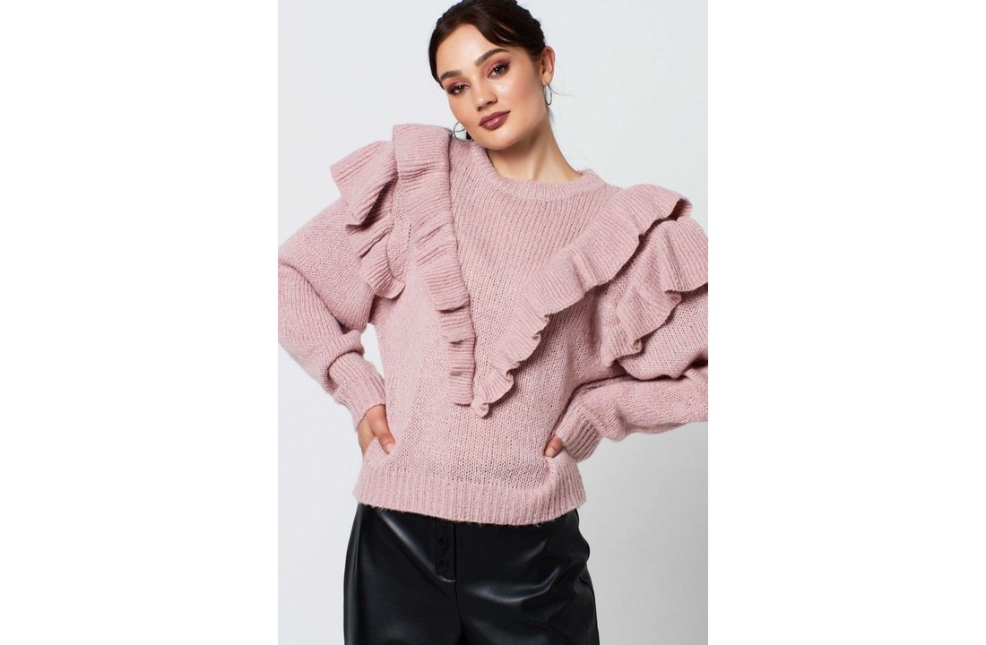 Nina Frill Knit Dusty Pink