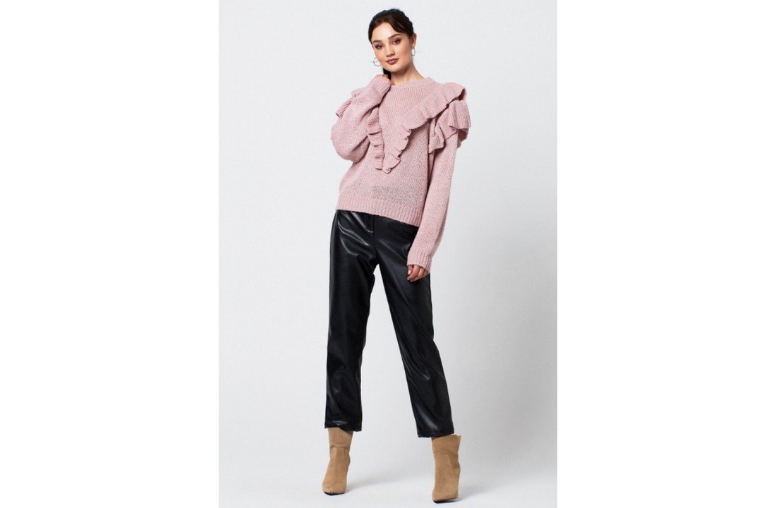 Nina Frill Knit Dusty Pink
