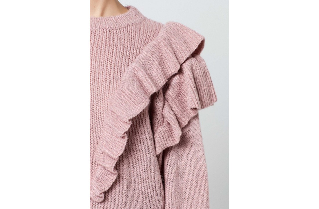Nina Frill Knit Dusty Pink