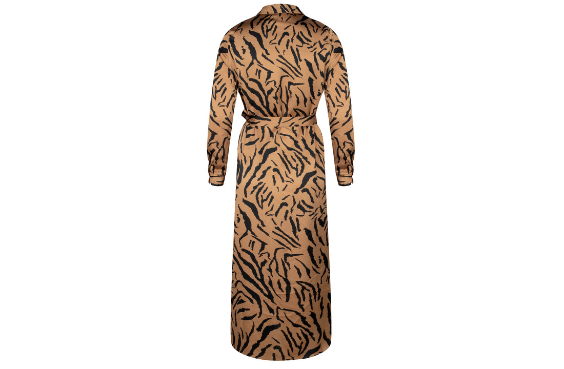 Philippa camel tiger print dress