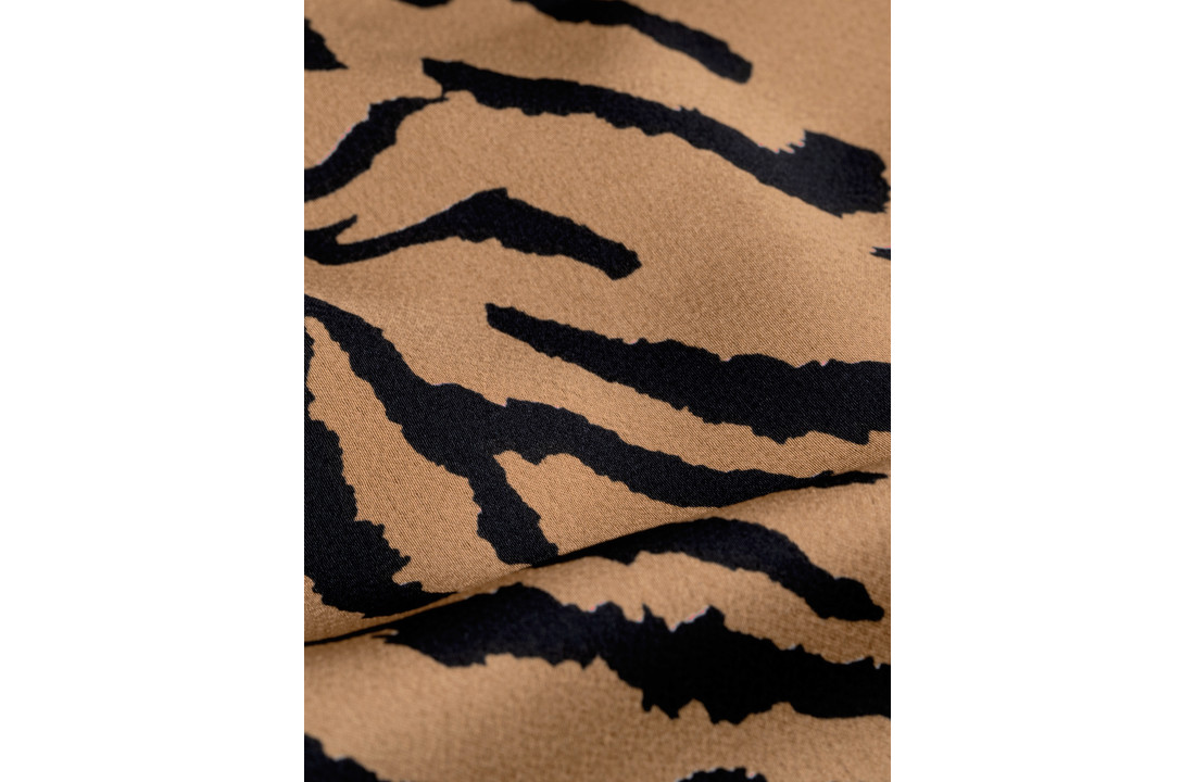 Philippa camel tiger print dress