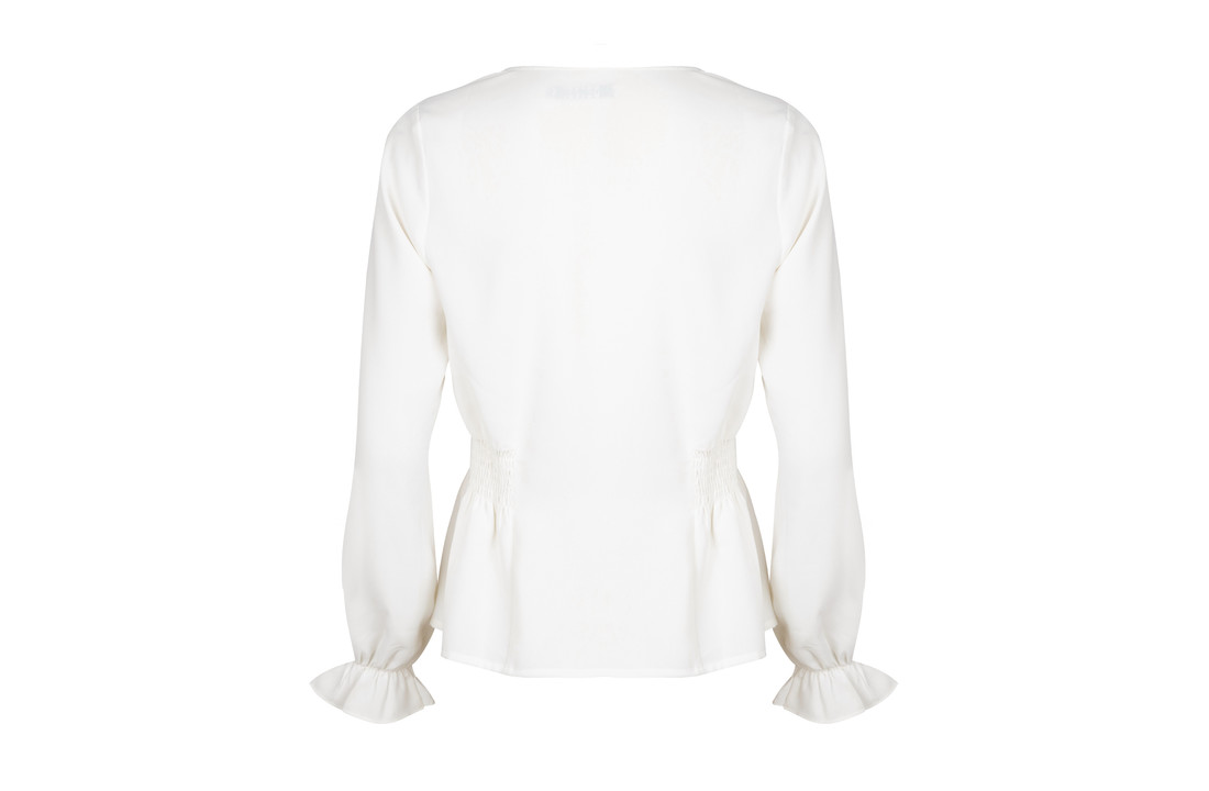 Julia white v- hals top