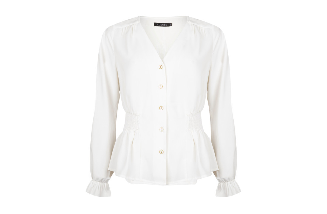 Julia white v- hals top