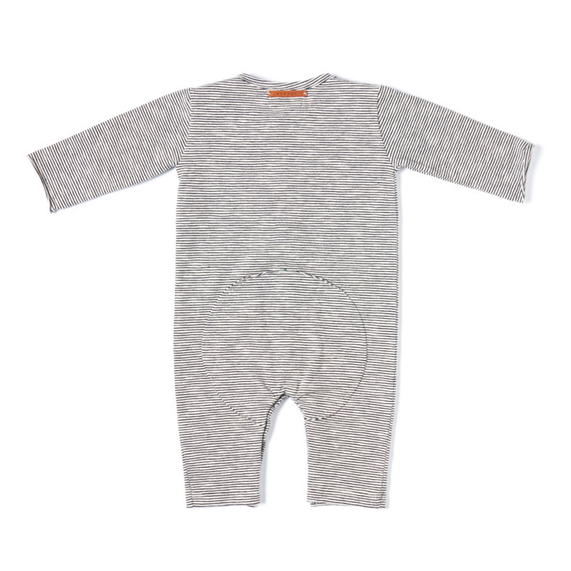 Nixnut Butt onesie stripe black-white