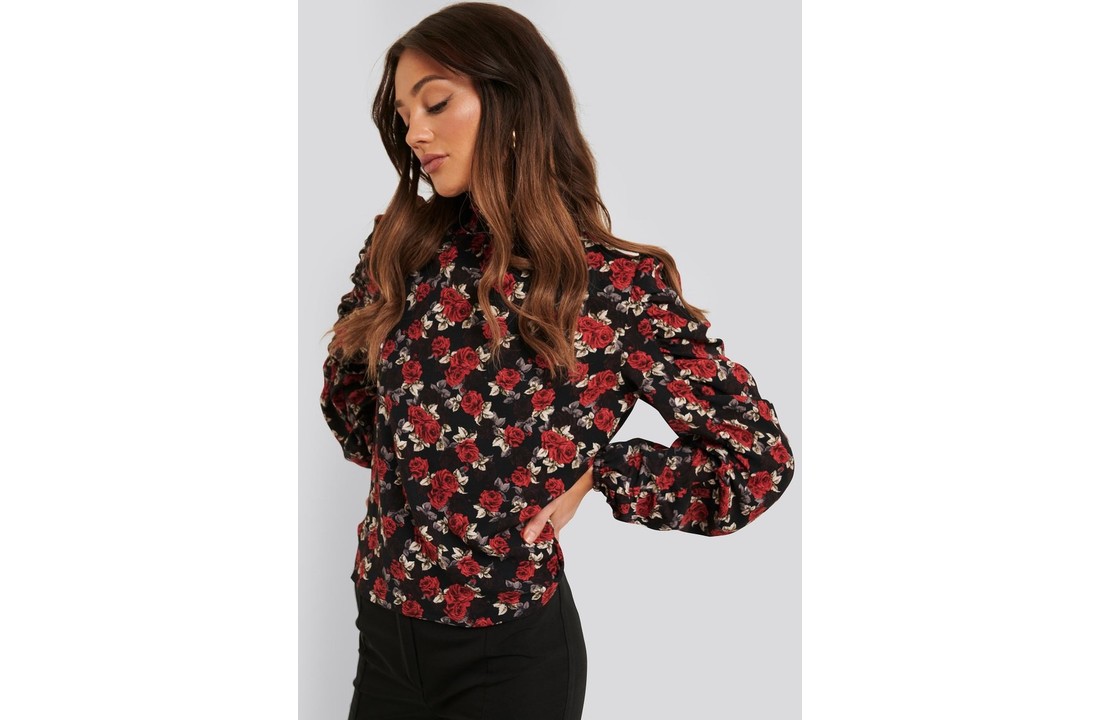 Lilly Blouse Red Flower