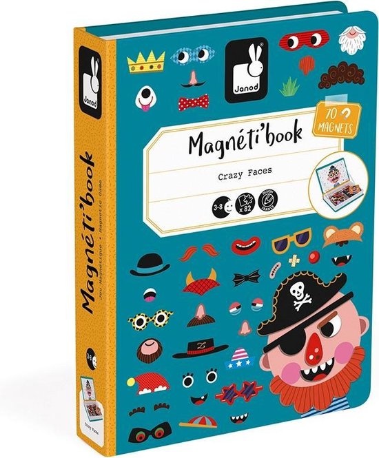 Magneetboek gekke gezichten jongens