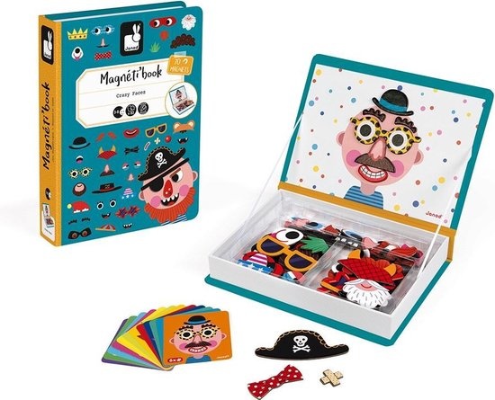 Magneetboek gekke gezichten jongens
