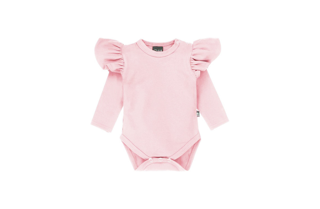 Babystyling Ruffle romper roze