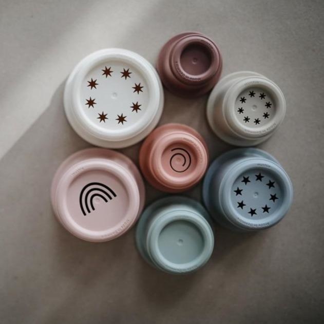 Mushie stacking cups