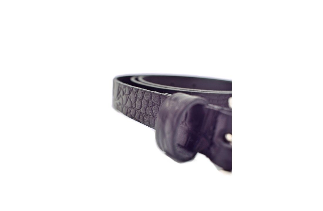 Crocodile belt 2 cm silver