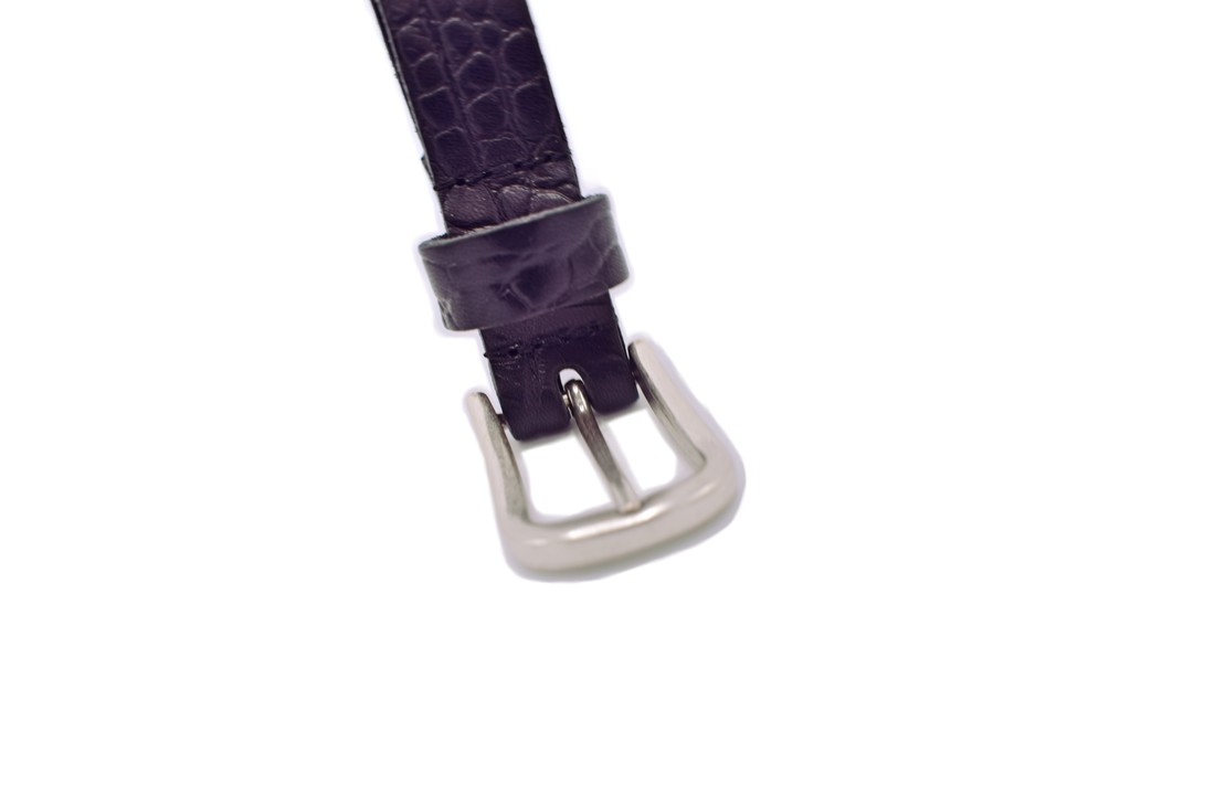 Crocodile belt 2 cm silver