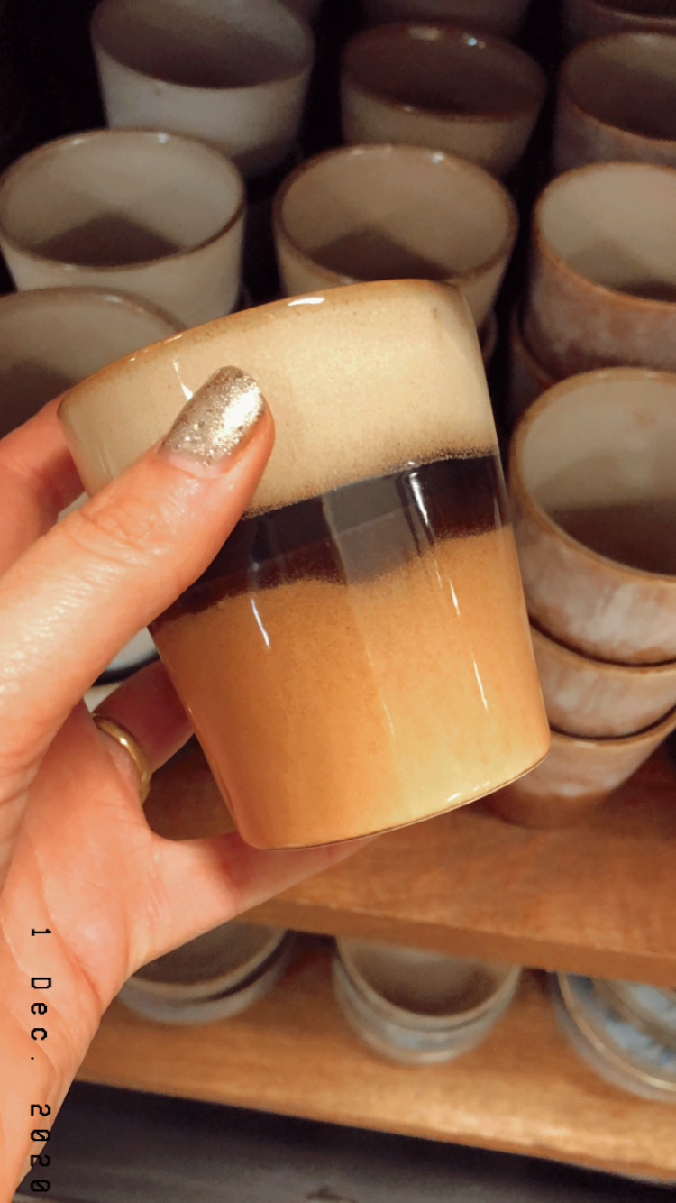 ceramic 70's coffee mug: tornado