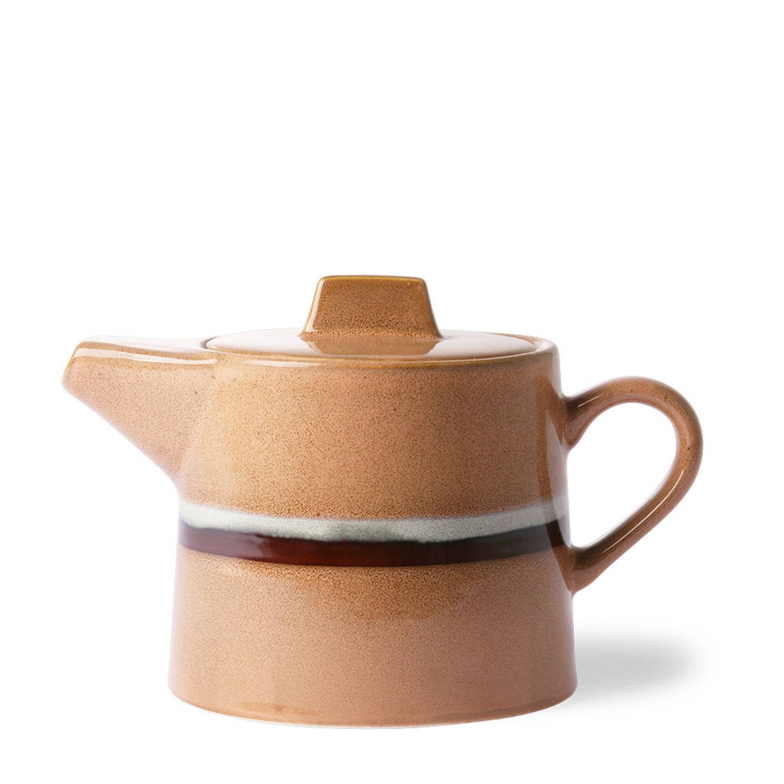 ceramic 70's tea pot: stream