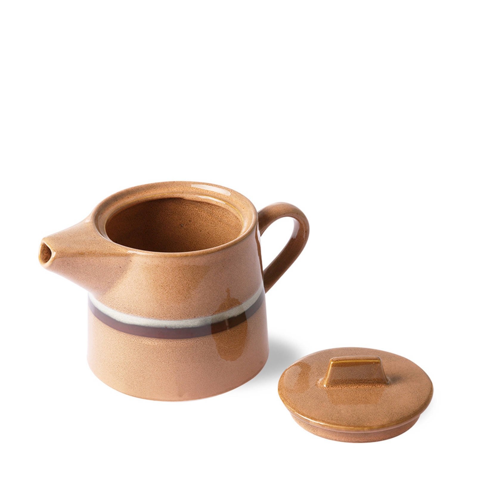 ceramic 70's tea pot: stream
