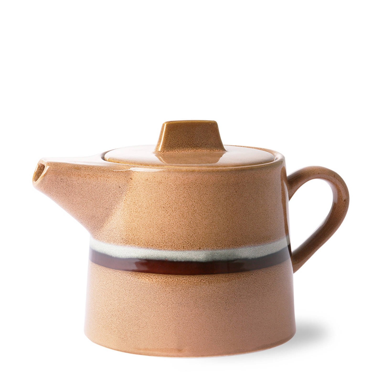ceramic 70's tea pot: stream
