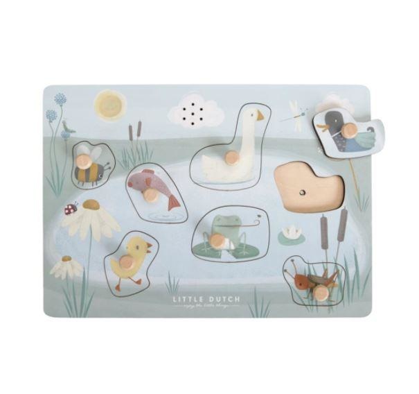 Little Dutch Houten Geluiden Puzzel dieren