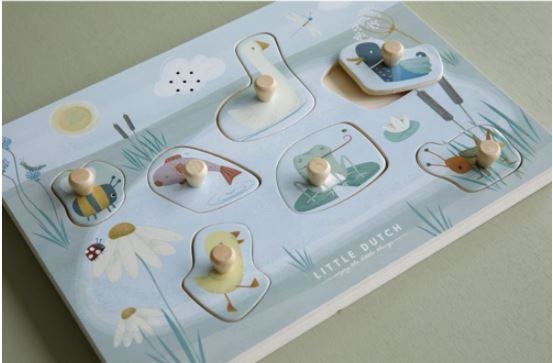 Little Dutch Houten Geluiden Puzzel dieren