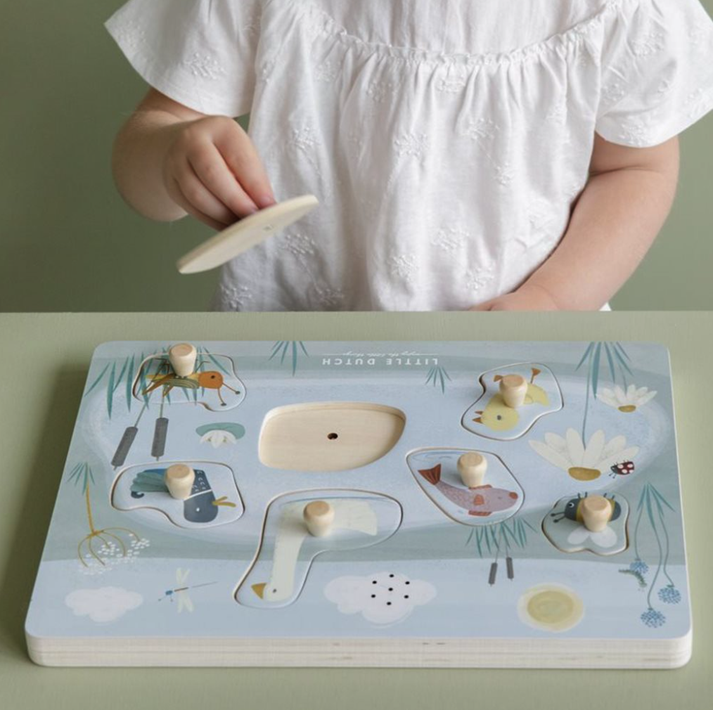 Little Dutch Houten Geluiden Puzzel dieren