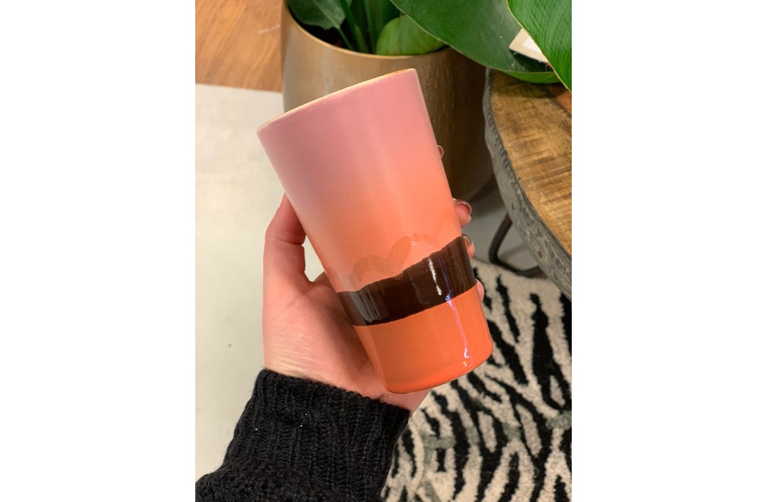 Hk living mok latte 70s ceramics latte sunset