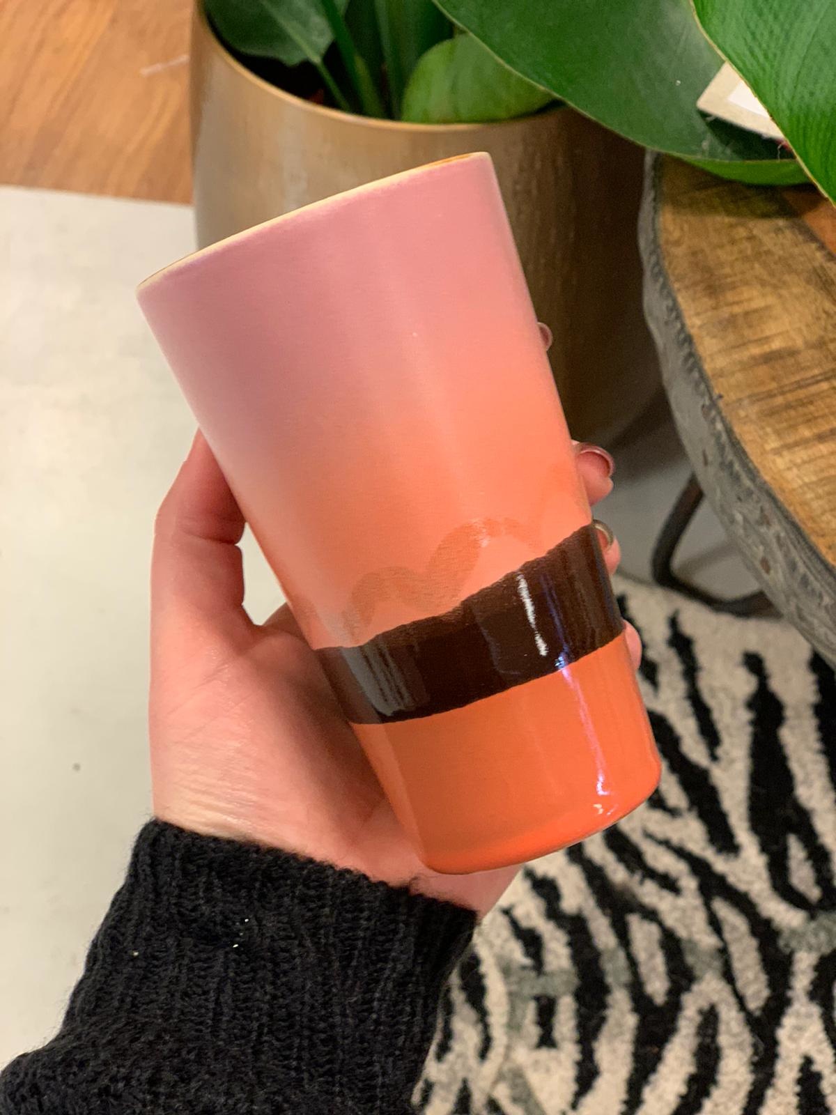 Hk living mok latte 70s ceramics latte sunset
