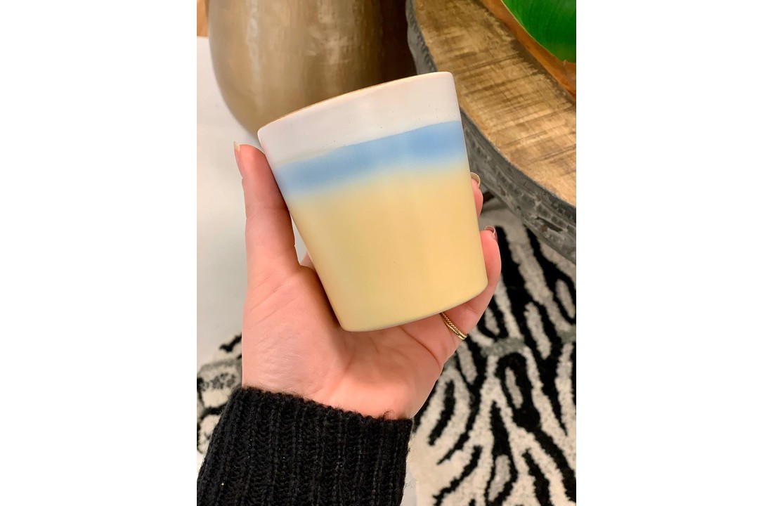 70s ceramics mugs horizon yellow