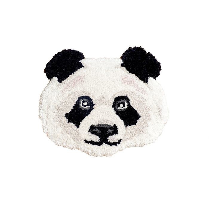 Plumpy panda head rug