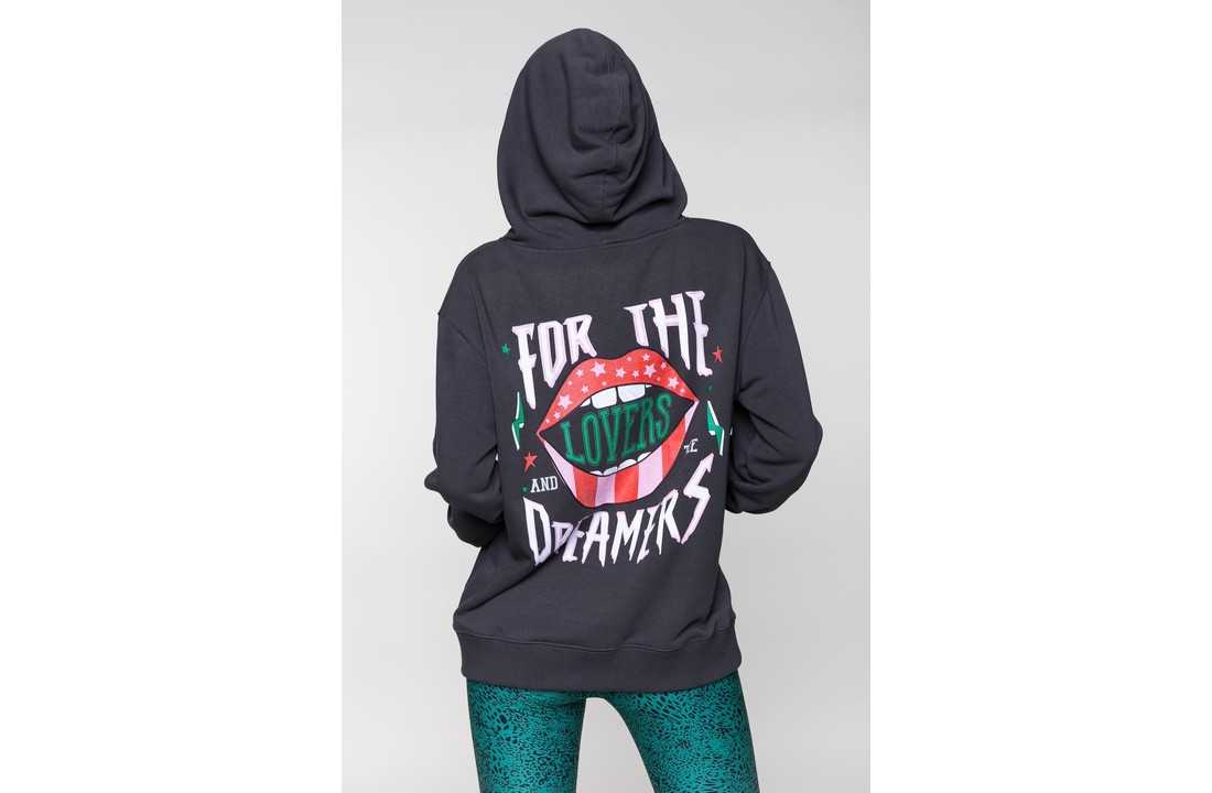 Colourful Rebel Lovers & Dreamers Oversized Hoodie Women Pirate Black