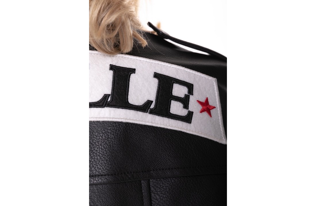 Colourful Rebel Alanna Pu Patch Biker Jacket Women Black