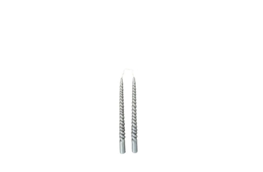 Swirl dinerkaarsen stone set 2