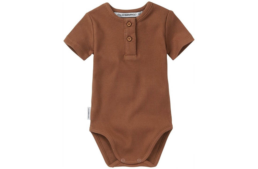 Mingo Rib Bodysuit Warm Earth