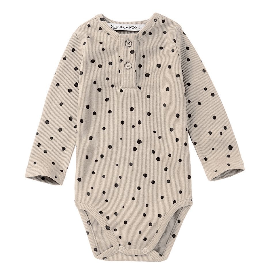 Mingo Rib Babysuit Dots