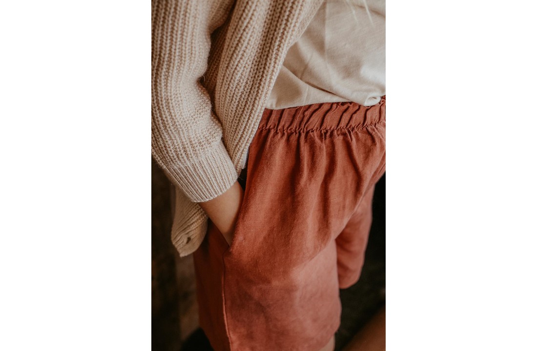 Mingo Linen Paper Bag Short Sienna Rose