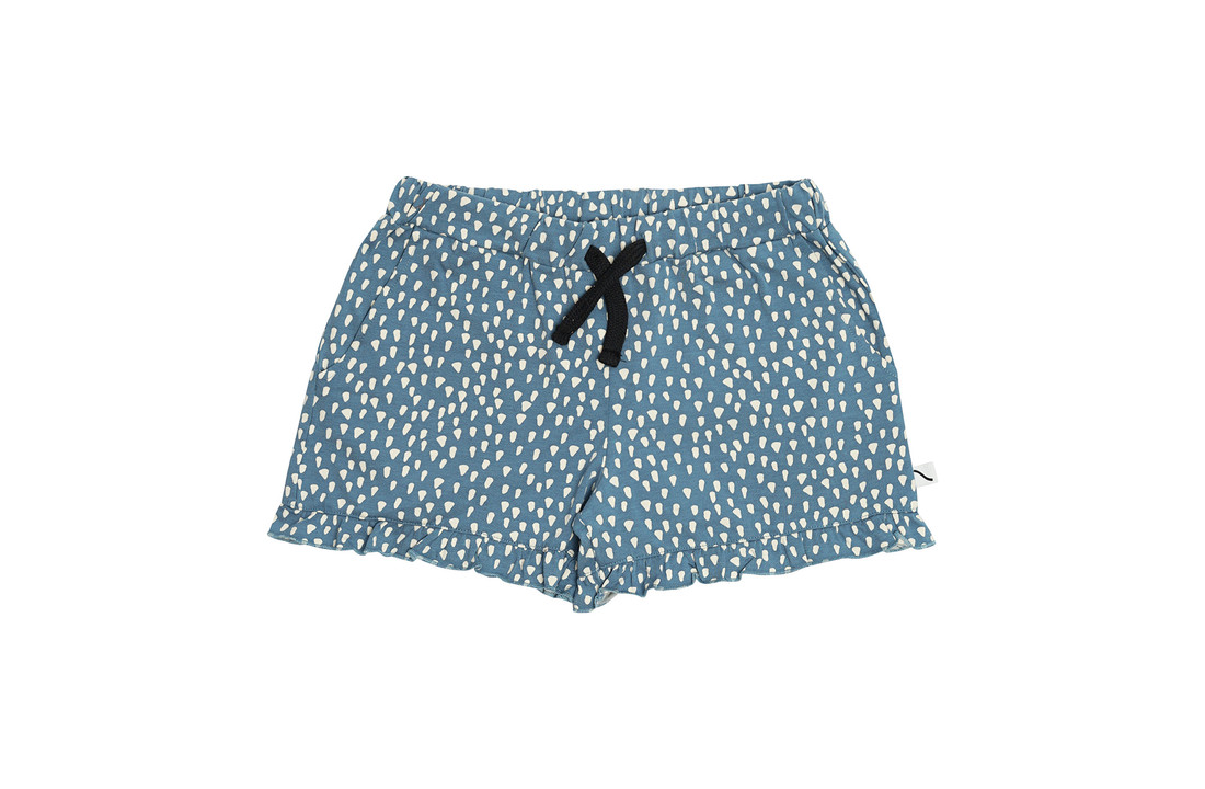 CarlijnQ Petrol Sparkles - ruffled shorts