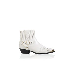 DWRS Catania Western enkellaarsje Croco Wit - Roest Conceptstore