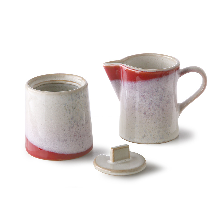 70's Ceramics: Milk jug & Sugar pot frost