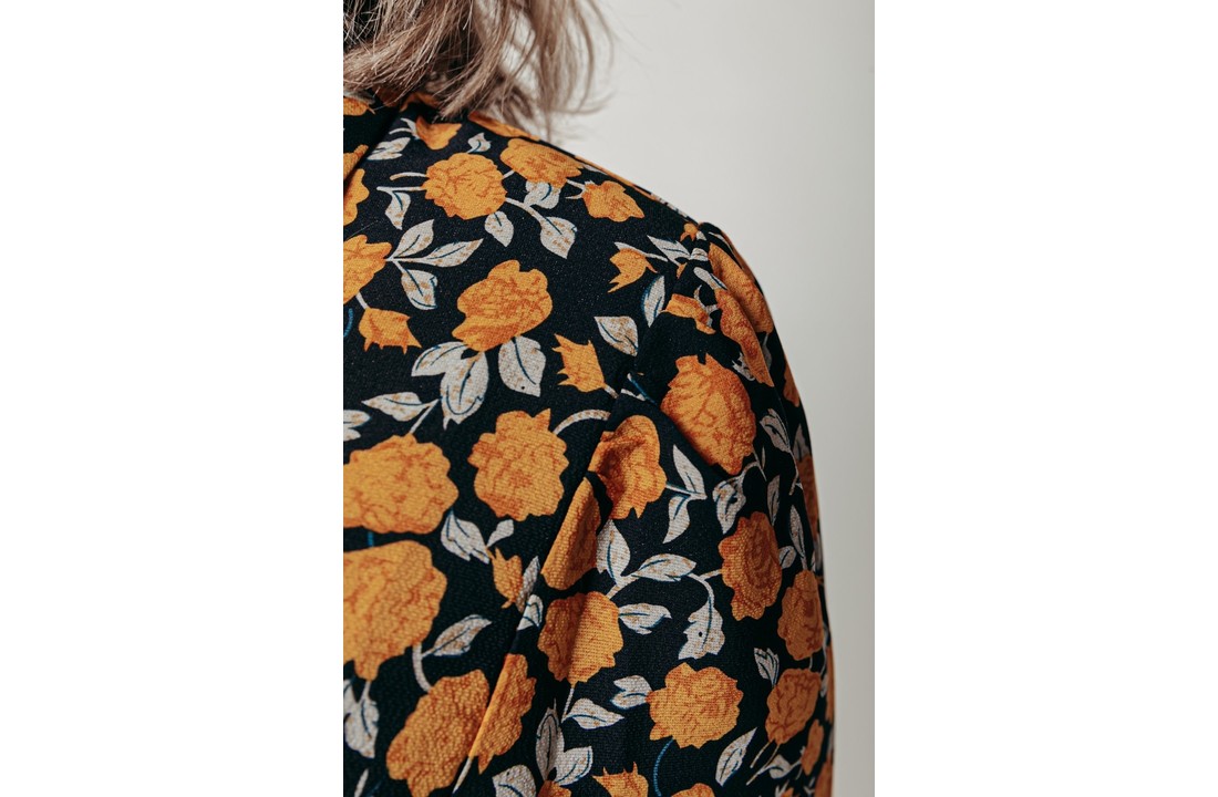 Kera Flower Maxi Skirt Dress Women Black/Yellow