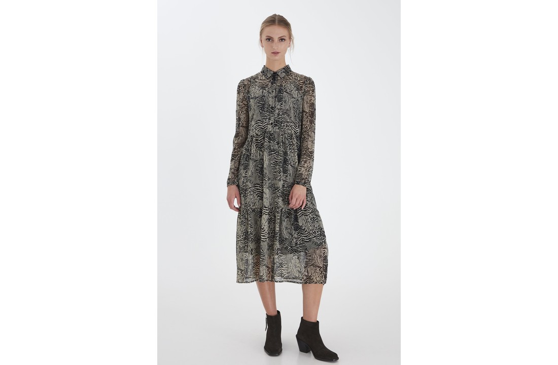 Lange jurk ichi slangenprint