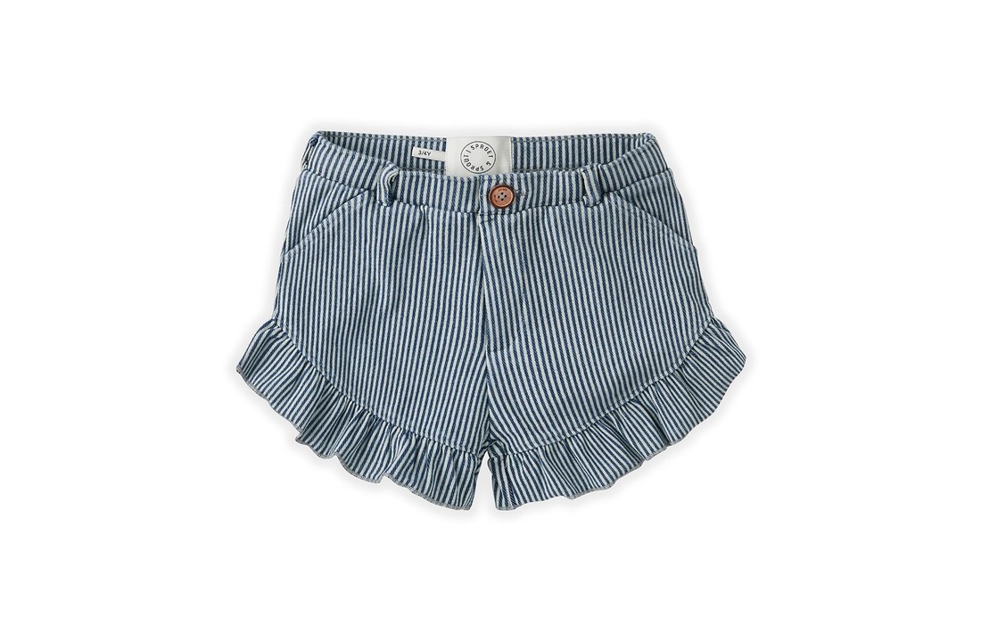 Sproet & Sprout Short Ruffle Denim Stripe