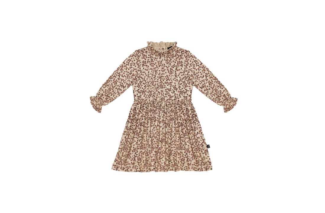 Frill Collar Dress: Golden Rose Dawn Blossom
