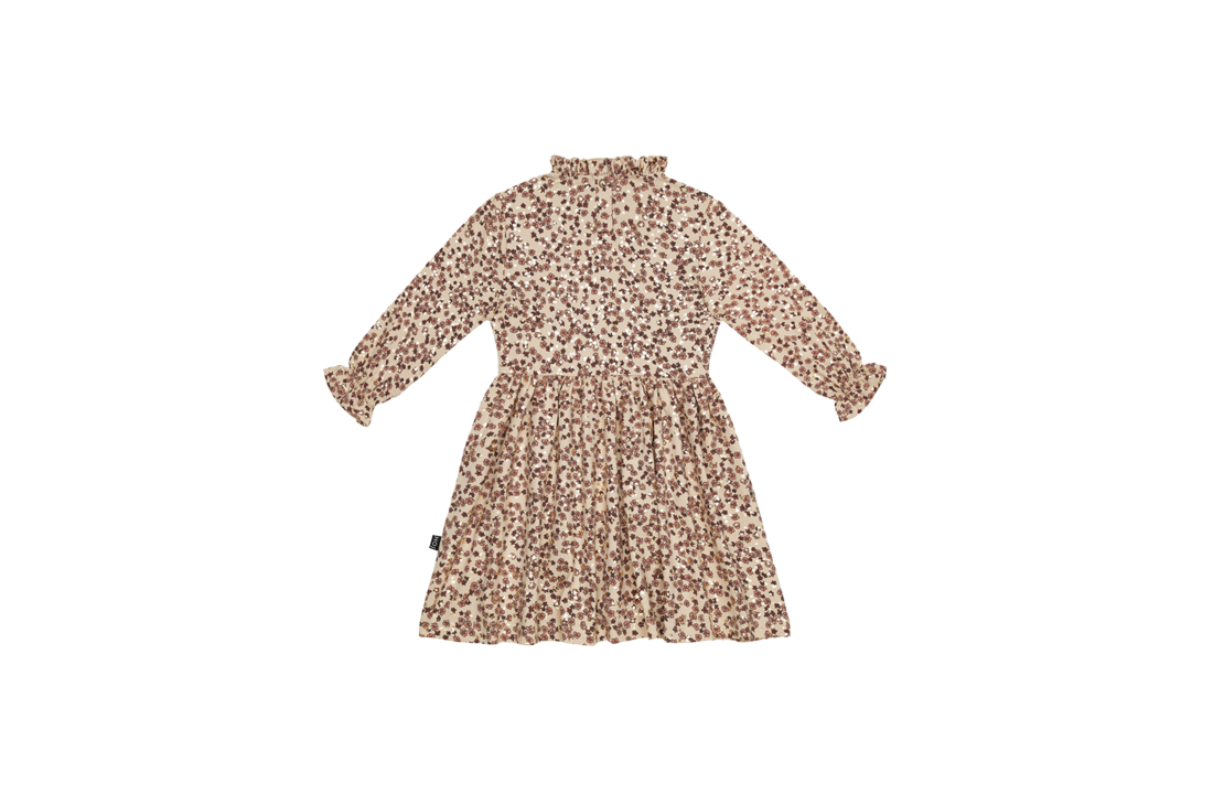 Frill Collar Dress: Golden Rose Dawn Blossom