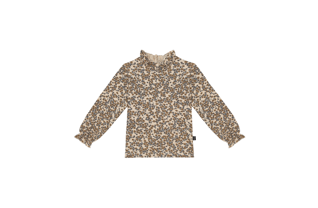 Frill Collar Tee: Apple Cider Blossom