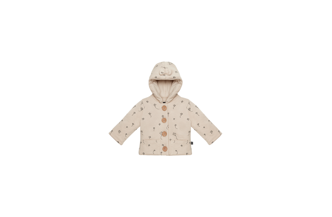 Bow Tie Hooded Jacket: Oatmeal Kites