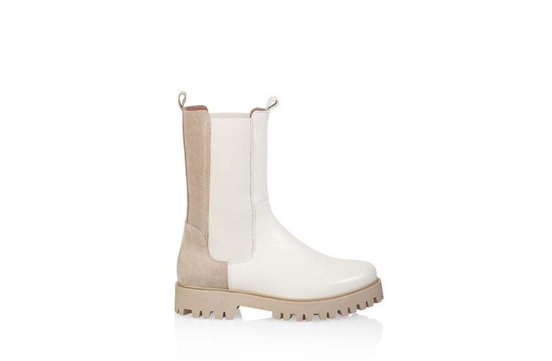 DWRS Bochum Bikerboots Chelsea off white / beige